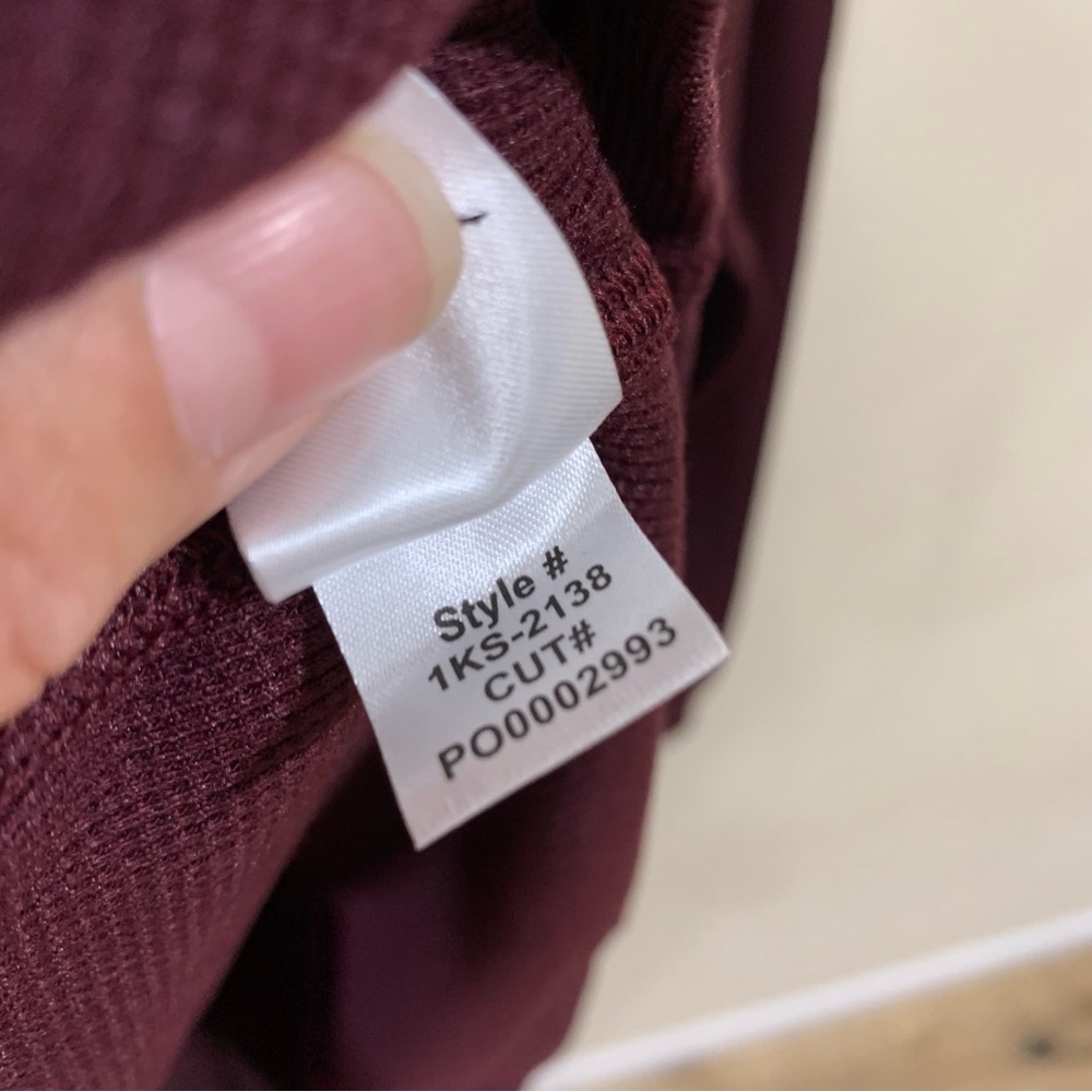 NWT Mizzen +Main Henderson Henley size large color wine solid long sleeve shirt - Picture 7 of 10